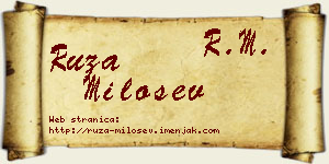 Ruža Milošev vizit kartica